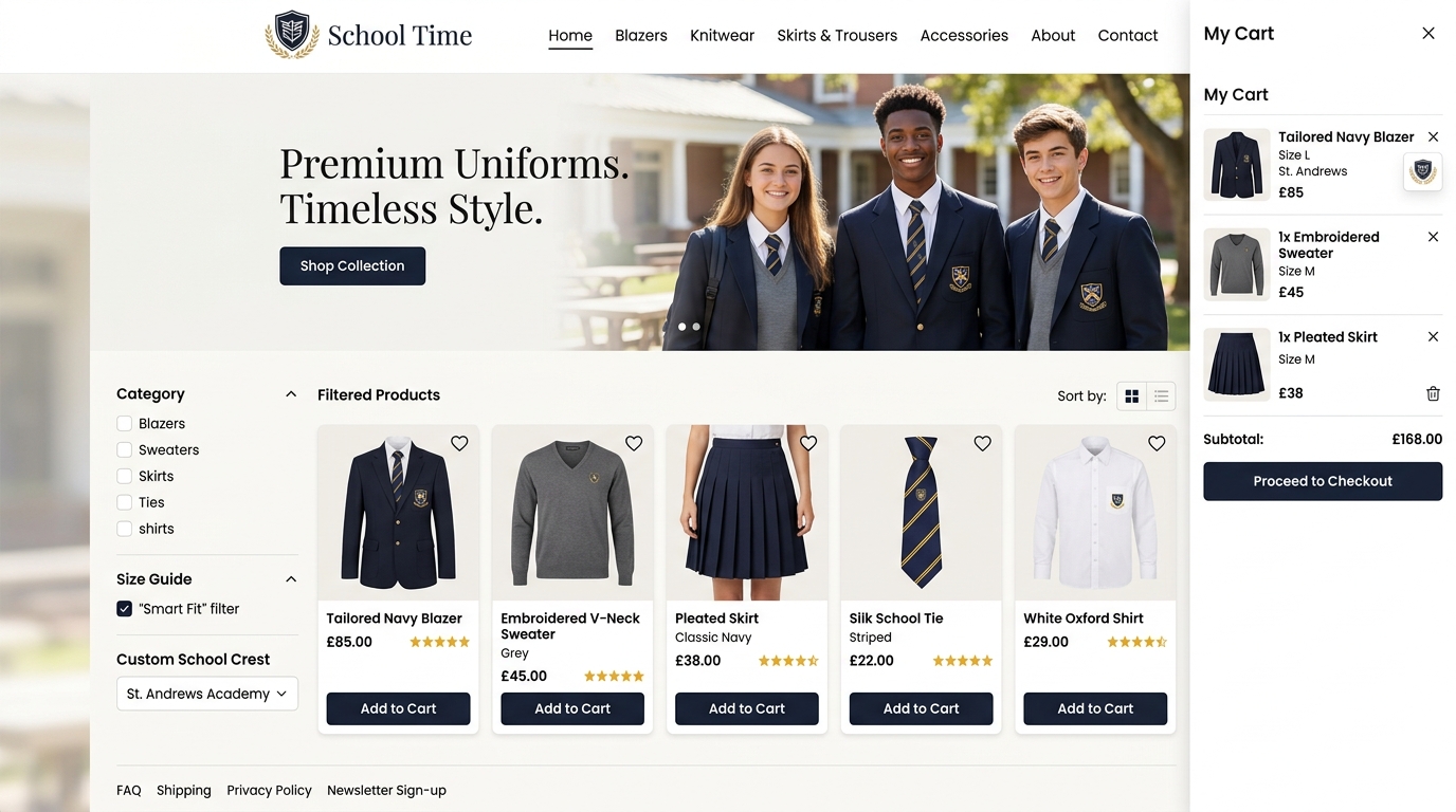 School Time — E-Commerce Platform - E-Commerce case study